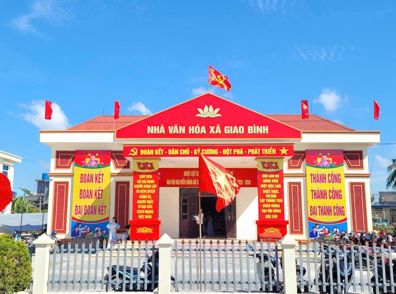 Xã Giao Bình bứt phá vươn lên trước những thời cơ, vận hội mới trong tiến trình hội nhập và phát triển khi bước vào kỷ nguyên vươn mình của dân tộc. 