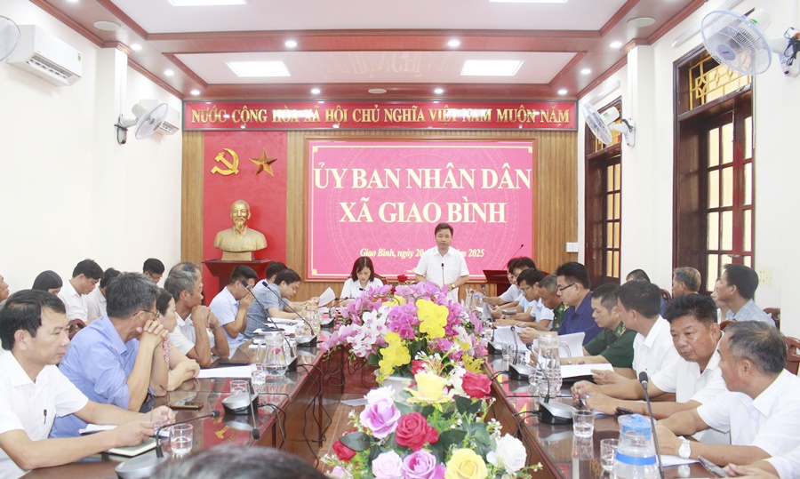 UBND xã Giao Bình triển khai công tác phòng, chống bão số 3 (WIPHA)