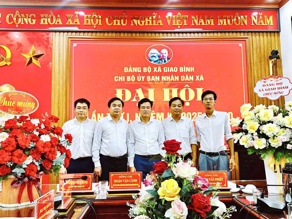 Đại hội Chi bộ các cơ quan UBND xã Giao Bình lần thứ nhất nhiệm kỳ 2025-2030 
